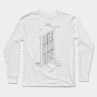 Slinding Blind Vintage Patent Hand Drawing Long Sleeve T-Shirt